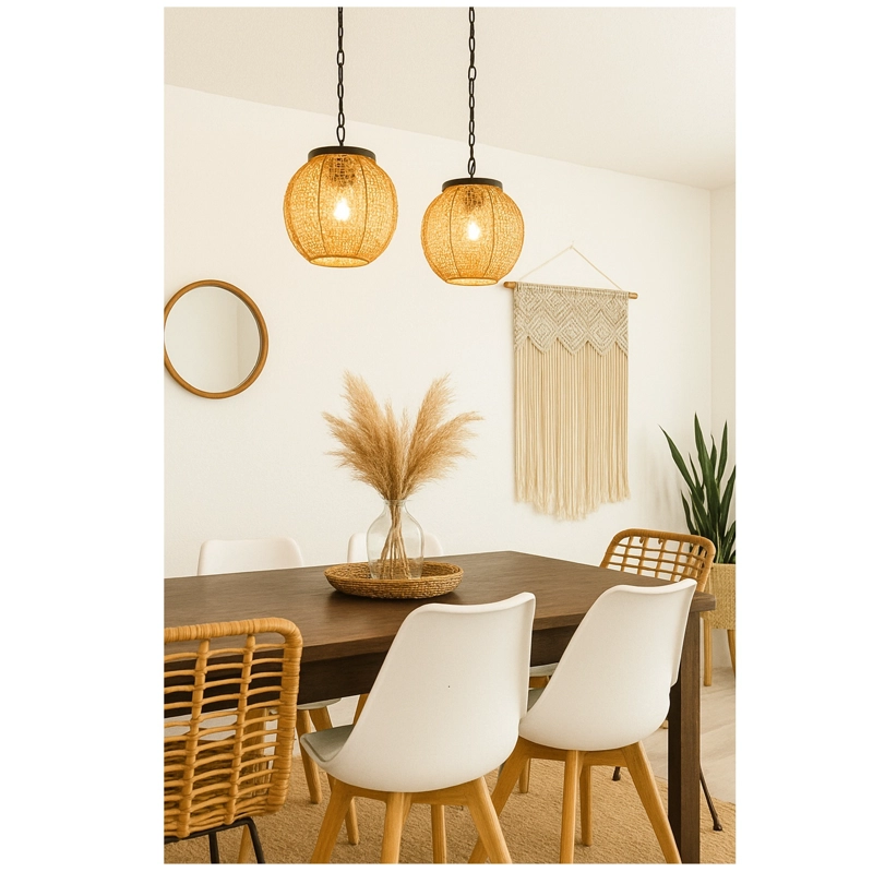 LAMPARA COLGANTE ORQUIDEA CAFE - 7
