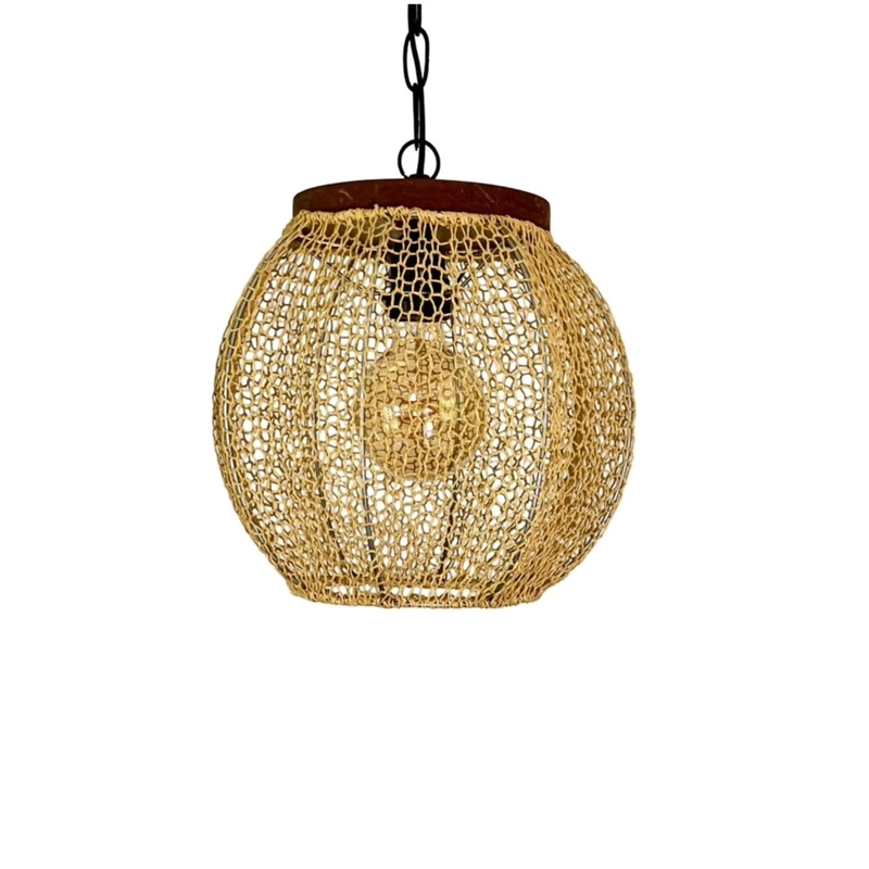 LAMPARA COLGANTE ORQUIDEA MIEL - 4
