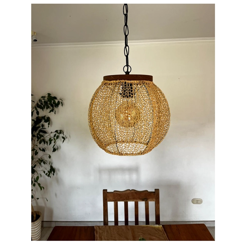 LAMPARA COLGANTE ORQUIDEA MIEL - 5