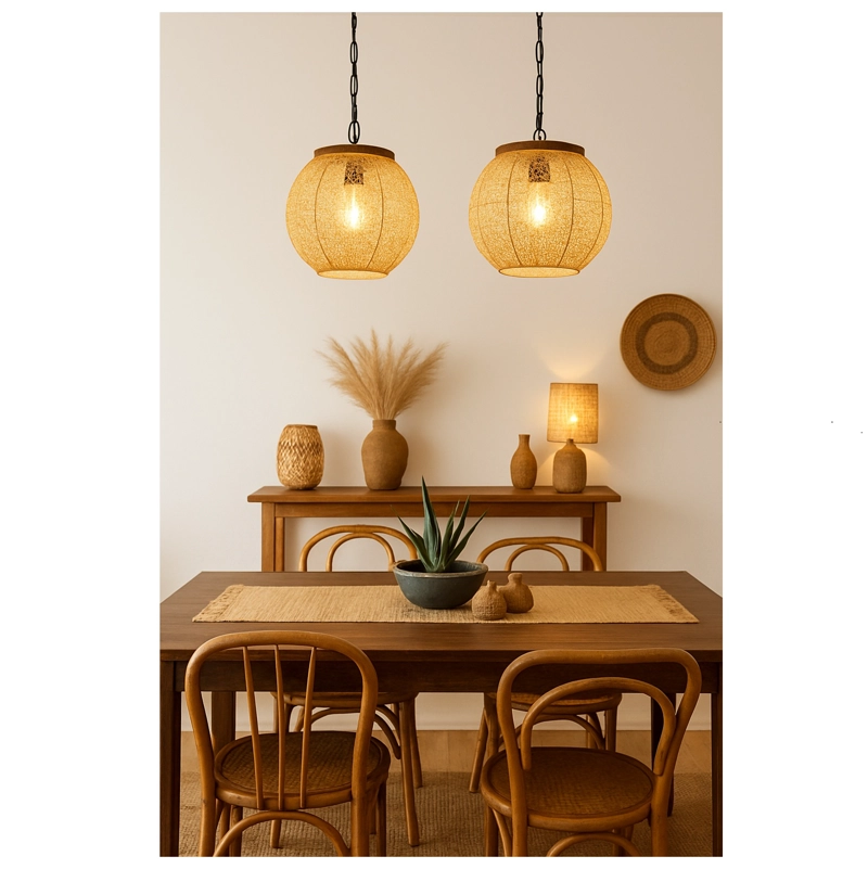 LAMPARA COLGANTE ORQUIDEA MIEL - 7