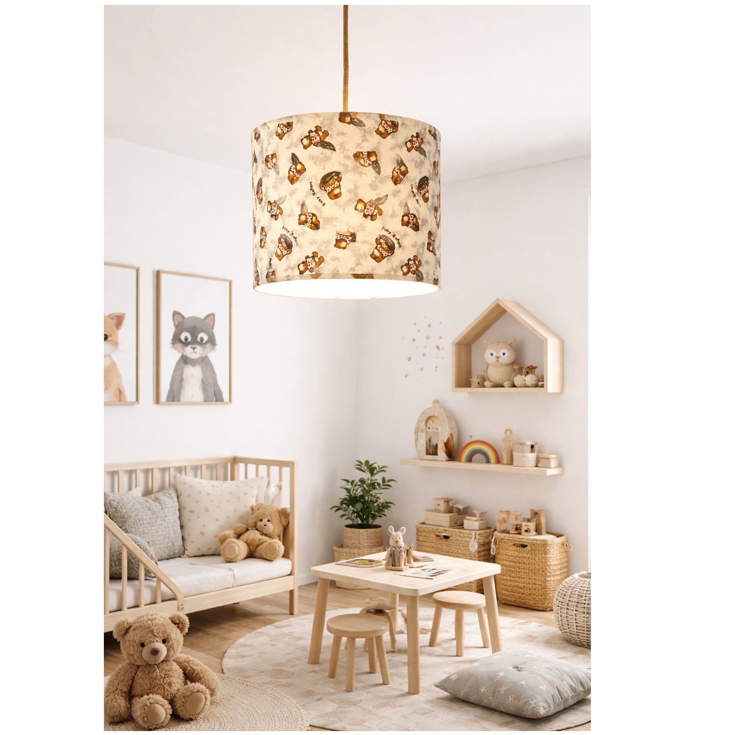 LAMPARA COLGANTE TAMBOR INFANTIL NIÑO - 6