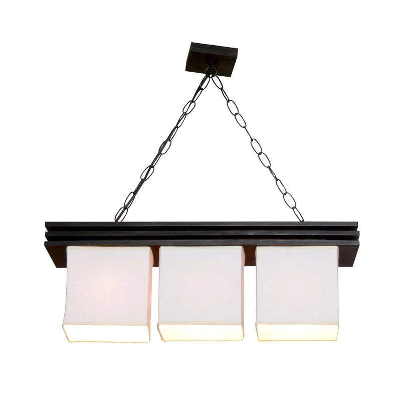 LAMPARA COLGANTE SIMA MADERA BLANCO 3L - 2