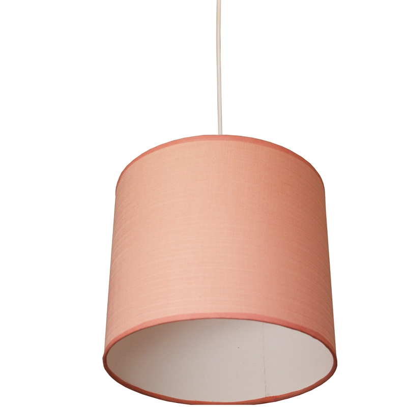 LAMPARA COLGANTE INFANTIL 1 LUZ TELA ROSA - 2