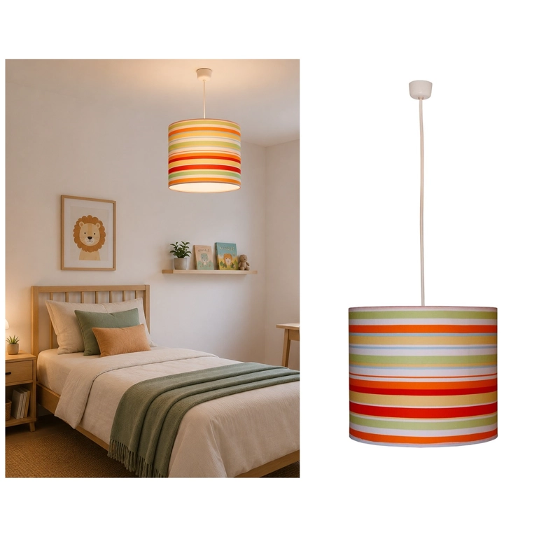 LAMPARA COLGANTE LINEAS NARANJA CAROLD STEVENS - 1