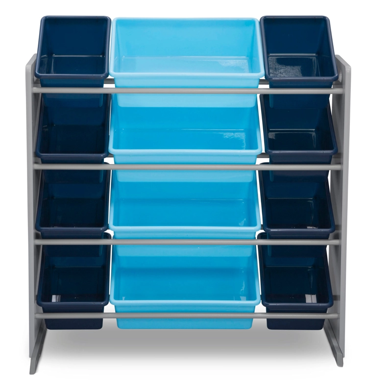 ORGANIZADOR INFANTIL DE 12 CONTENEDORES DE PLASTICO AZUL Y CELESTE DELTA CHILDREN - 1