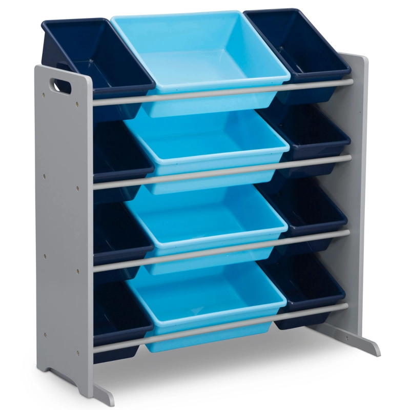 ORGANIZADOR INFANTIL DE 12 CONTENEDORES DE PLASTICO AZUL Y CELESTE DELTA CHILDREN - 2