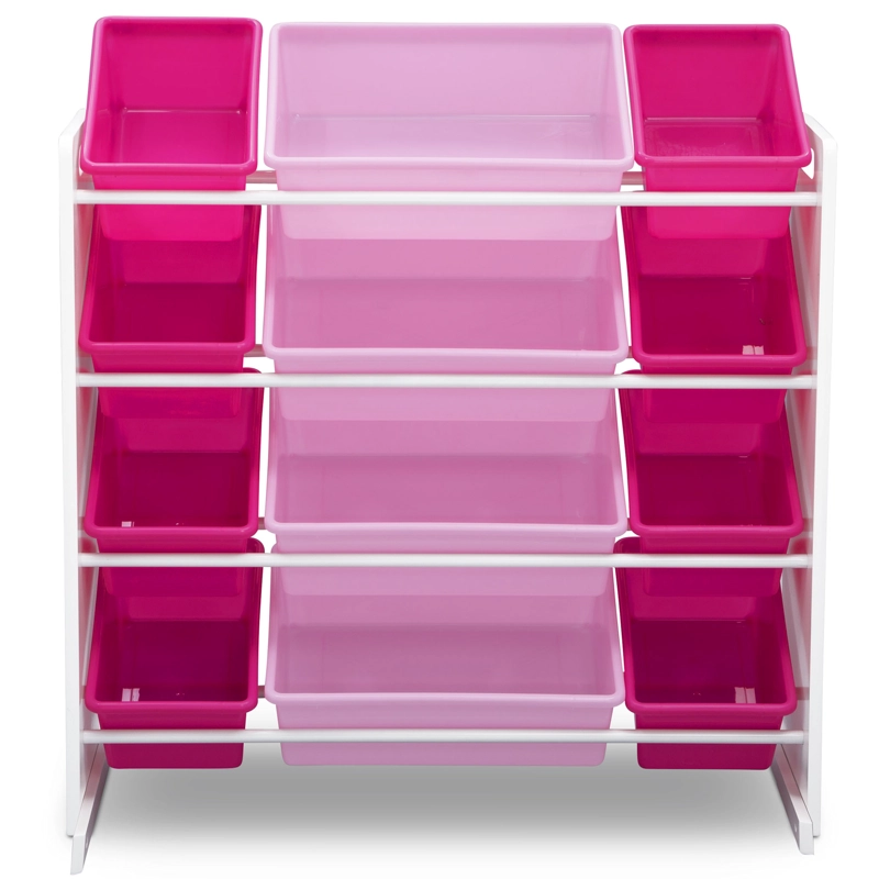 ORGANIZADOR INFANTIL DE 12 CONTENEDORES DE PLASTICO ROSADO Y FUCSIA DELTA CHILDREN - 3