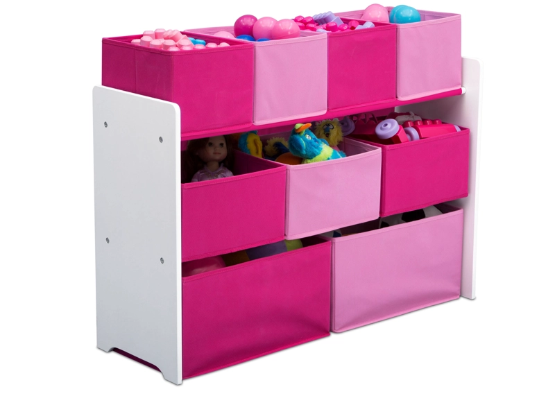 ORGANIZADOR INFANTIL EXTRA GRANDE ROSADO Y FUCCIA DE 9 CONTENEDORES DELTA CHILDREN - 2