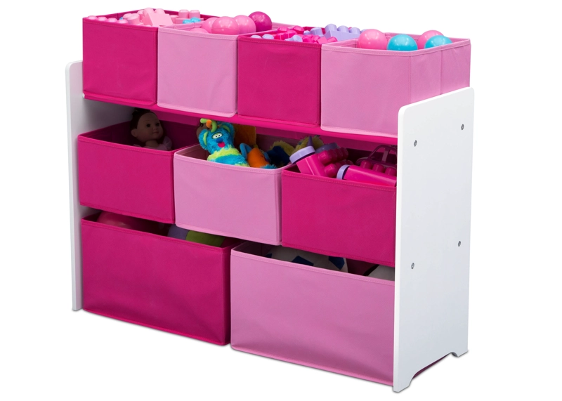 ORGANIZADOR INFANTIL EXTRA GRANDE ROSADO Y FUCCIA DE 9 CONTENEDORES DELTA CHILDREN - 4