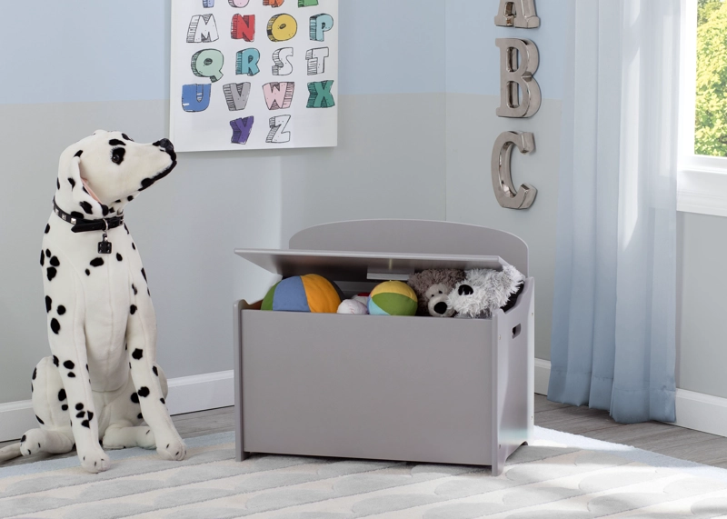 BAUL DE JUGUETES LISO INFANTIL GRIS DELTA CHILDREN - 3