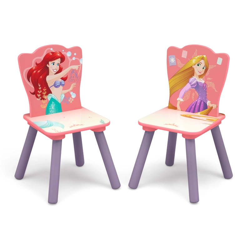JUEGO DE MESA Y SILLAS INFANTIL  PRINCESAS DISNEY CON ALMACENAMIENTO Y 2 SILLAS INCLUIDAS DELTA CHIL - 4