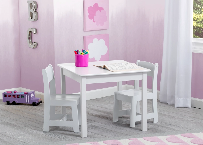 JUEGO DE MESA Y 2 SILLAS INFANTIL BLANCO DELTA CHILDREN - 2