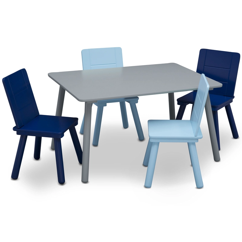 JUEGO DE MESA Y 4 SILLAS INFANTIL AZUL Y GRIS DELTA CHILDREN - 3