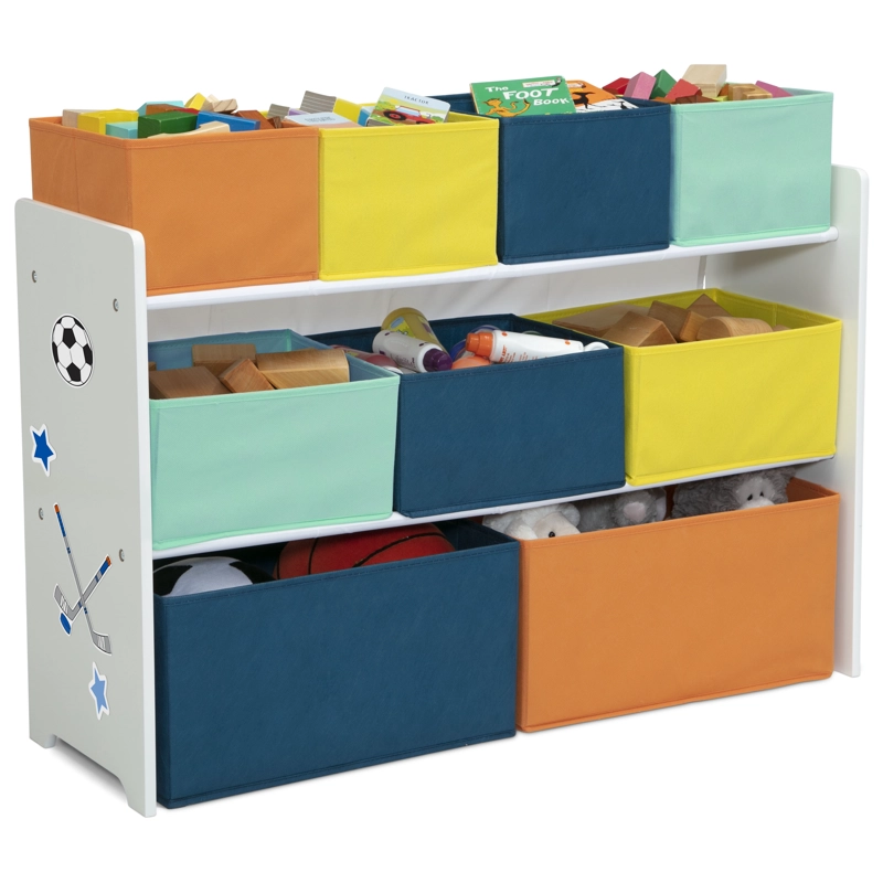 ORGANIZADOR INFANTIL EXTRA GRANDE MULTICOLOR  DE 9 CONTENEDORES DELTA CHILDREN - 1