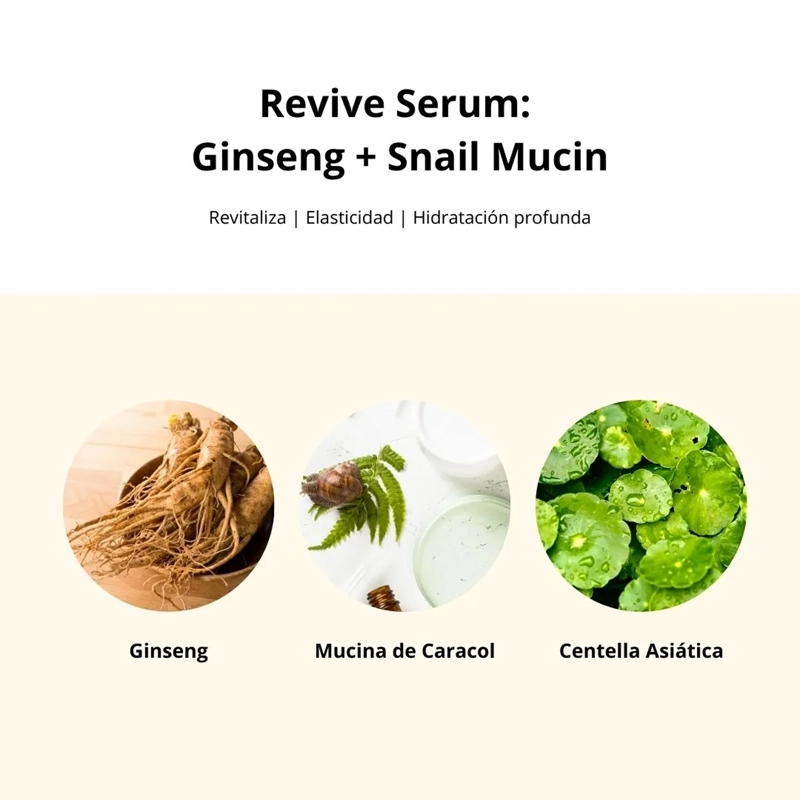 MINI SERUM FACIAL REVIVE GINSENG + SNAIL MUCIN BEAUTY OF JOSEON 30 ML - 4