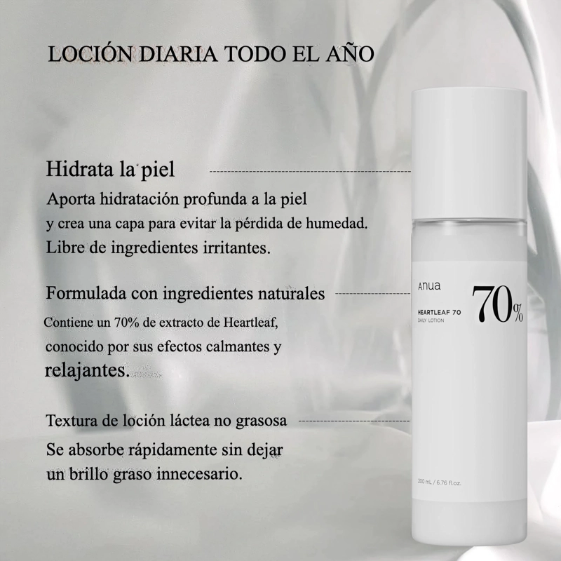 HEARTLEAF 70% DAILY LOTION 20ML ANUA - 4