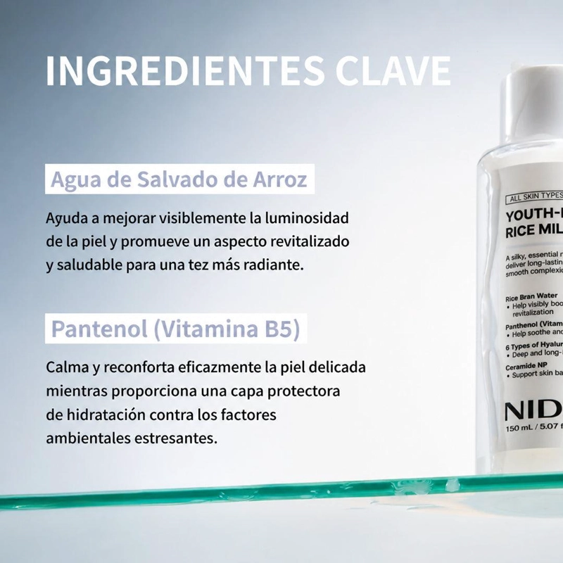 TONICO NIDA RICE MILKY TONER 150 ML ILUMINADOR - 5