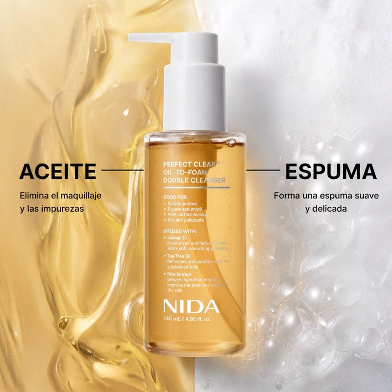 LIMPIADOR NIDA OIL-TO-FOAM 145 ML DOBLE LIMPIEZA - 2