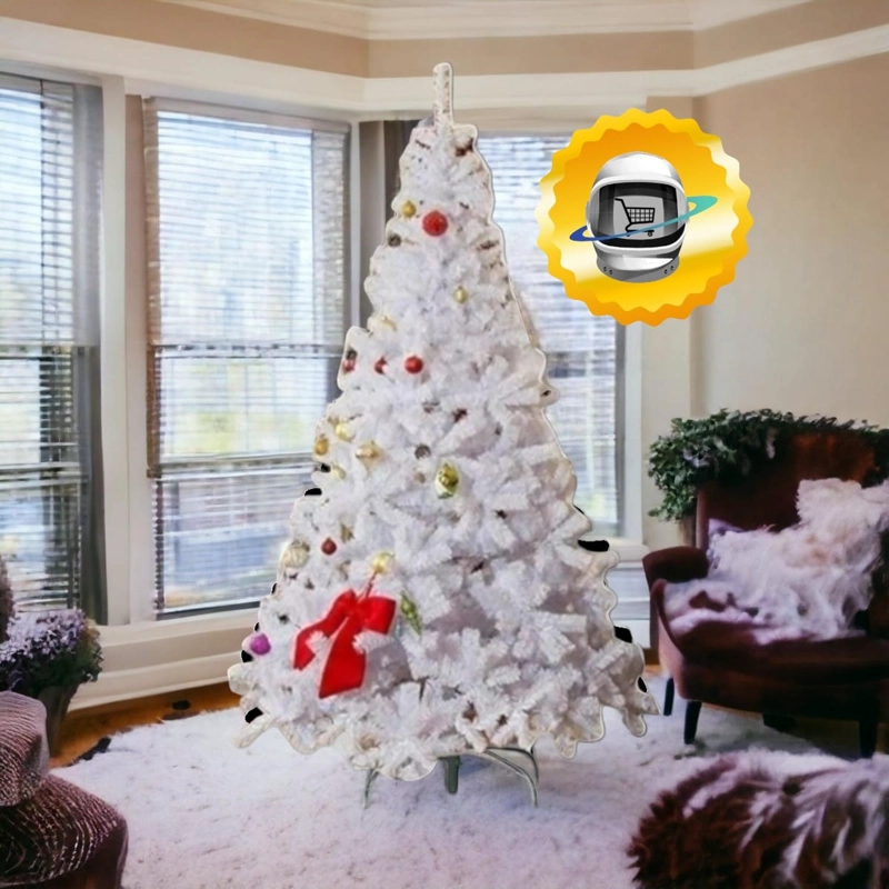 ARBOL DE NAVIDAD 210CM BLANCO RAMAS TRADICIONAL - 3