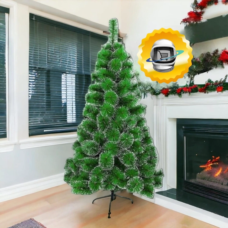 ARBOL DE NAVIDAD 180 CM NEVADO BLANCO FRONDOSO - 4