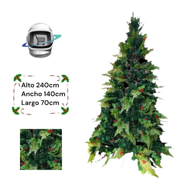 ARBOL DE NAVIDAD 240CM TRICOLOR BERRIES - 1