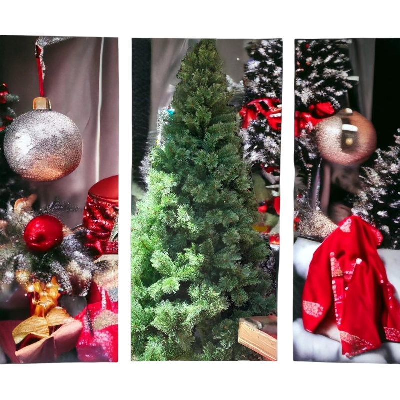ARBOL DE NAVIDAD 240CM TRICOLOR BERRIES - 4