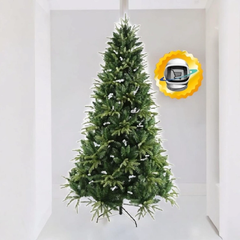 ARBOL DE NAVIDAD 150CM HOJAS RAMAS BICOLOR SUAVE - 3