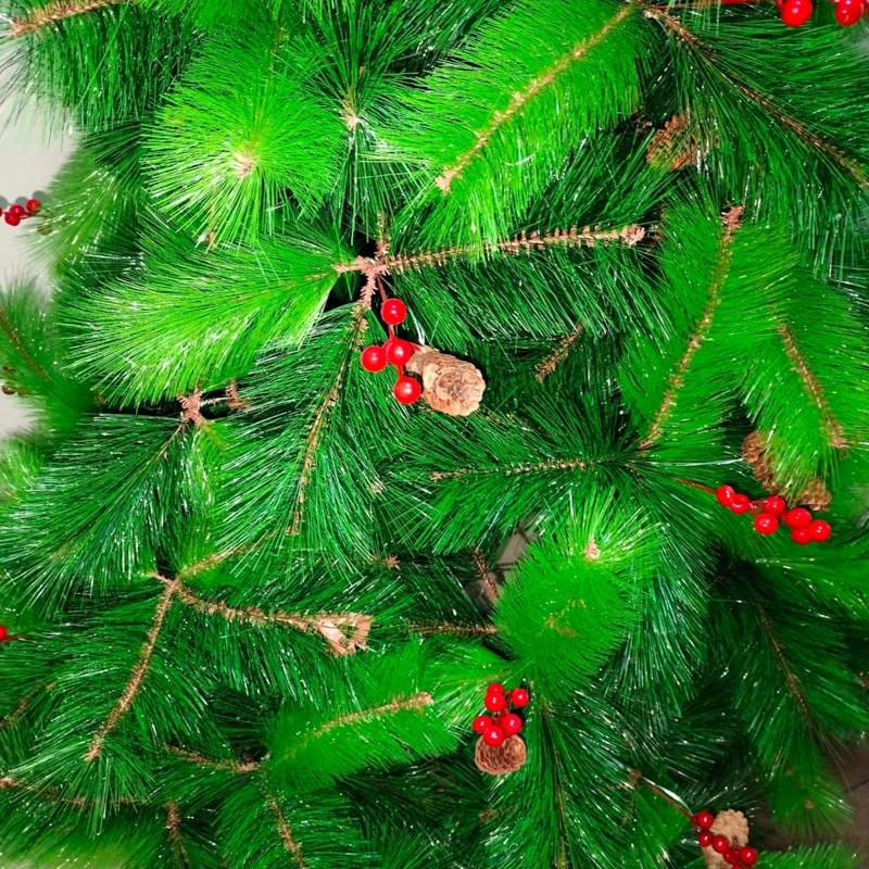 ARBOL DE NAVIDAD 180CM BERRIES PIÑA RAMAS FRONDOSO - 3