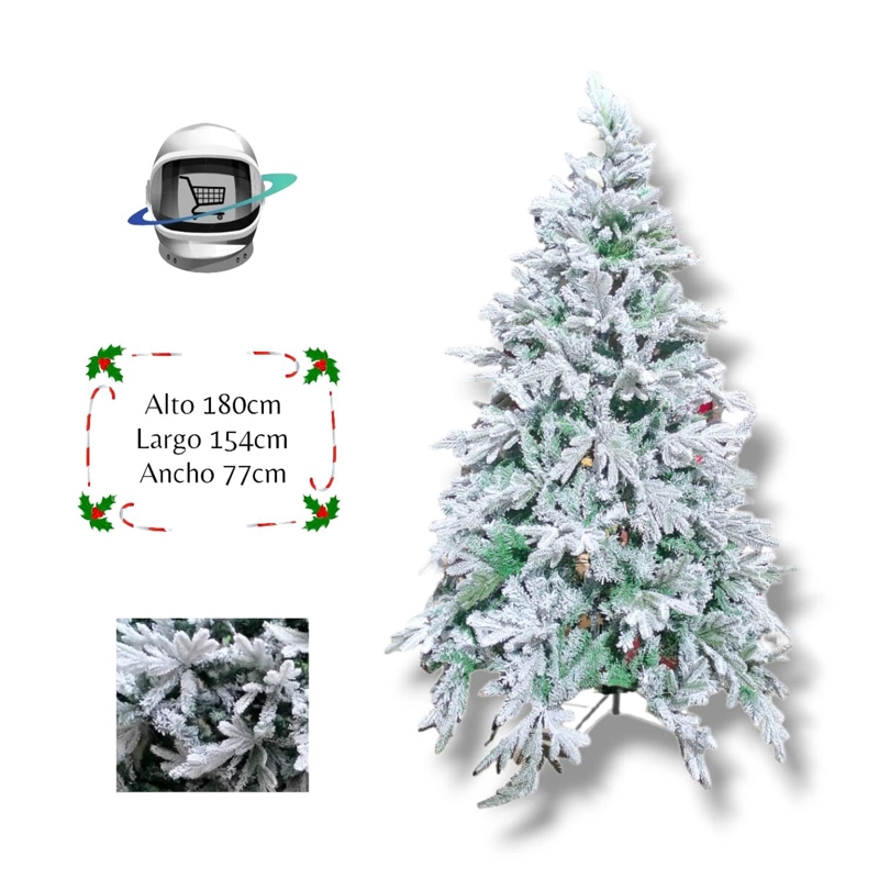 ARBOL DE NAVIDAD 180CM NEVADO RAMAS - 1