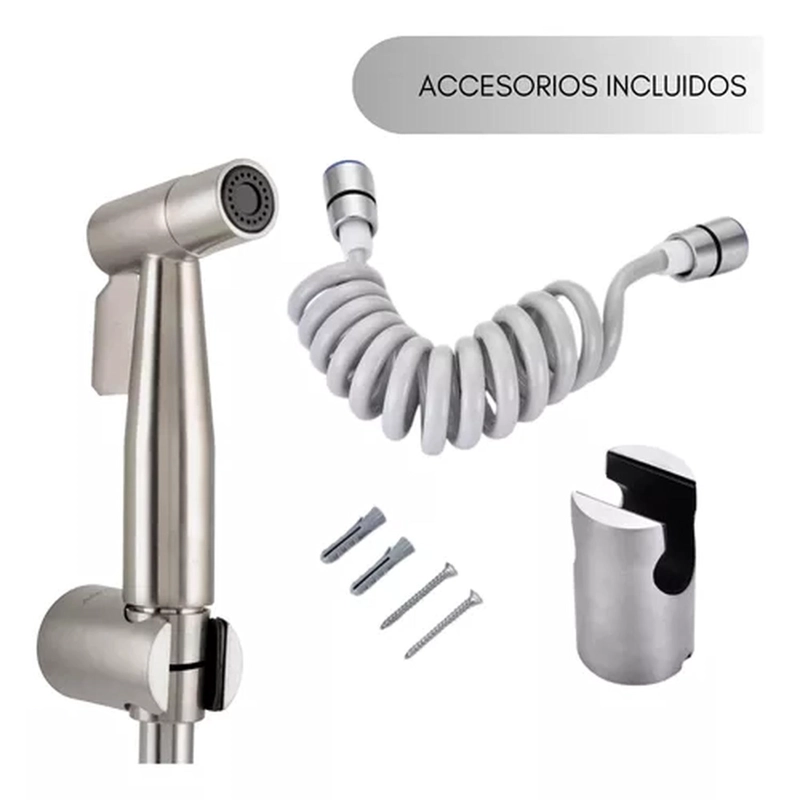 DUCHA BIDET ARABE KIT COMPLETO INODORO ACERO INOXIDABLE - 6