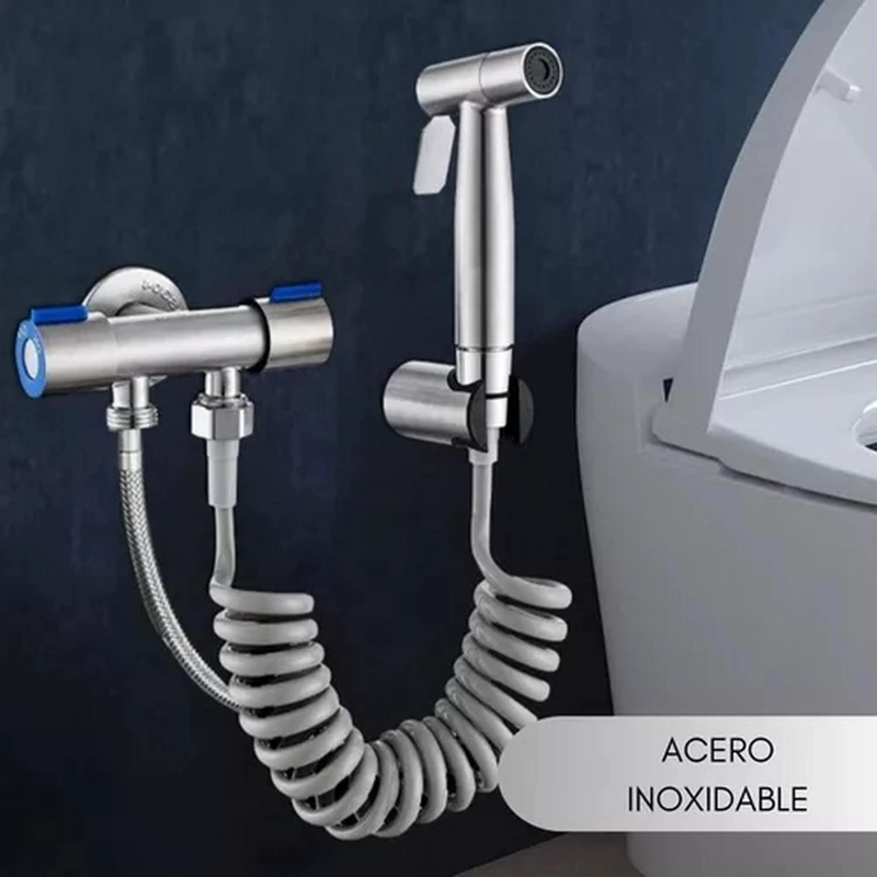 DUCHA BIDET ARABE KIT COMPLETO INODORO ACERO INOXIDABLE - 7