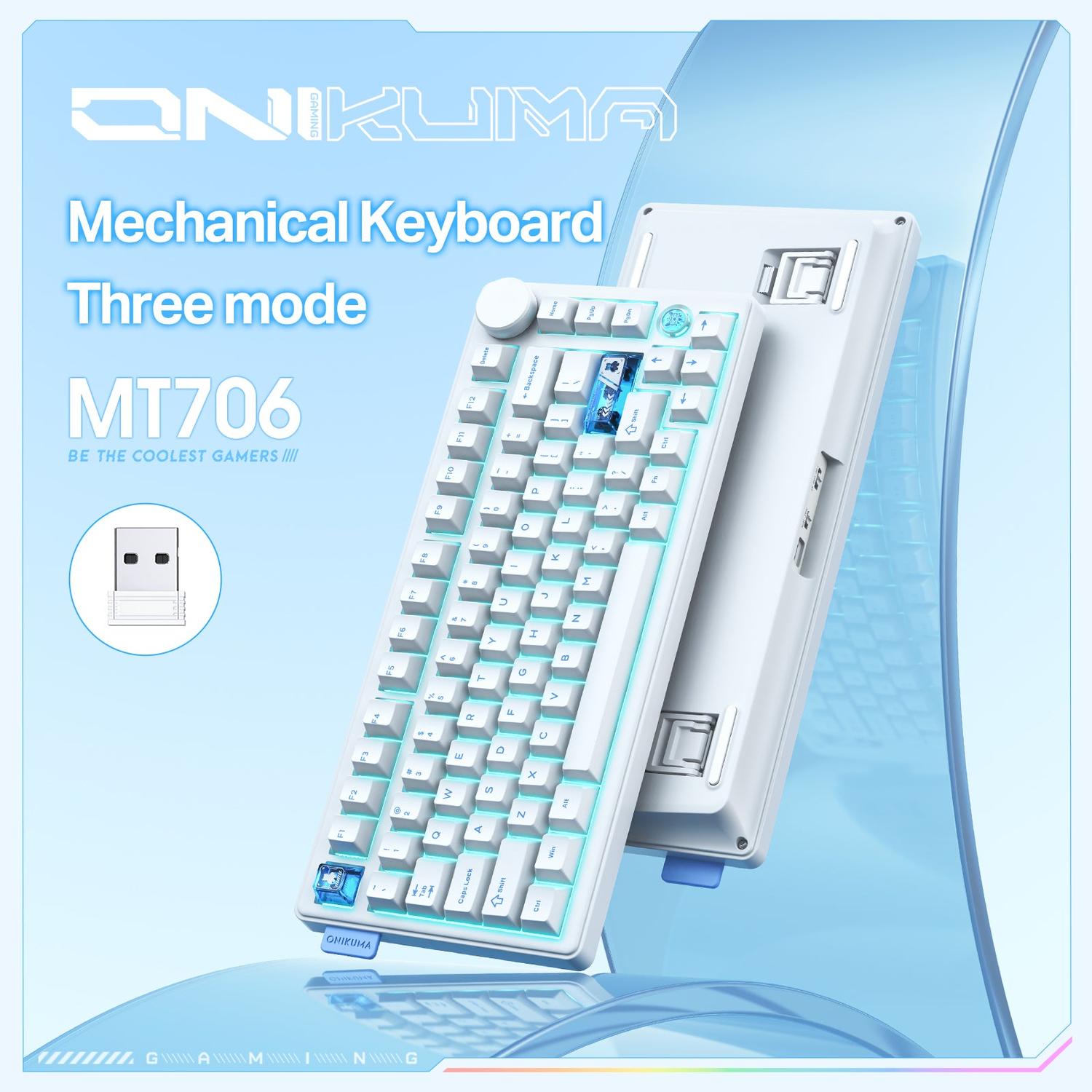 TECLADO GAMER ONIKUMA MECANICO MT706 TRIMODE - 7