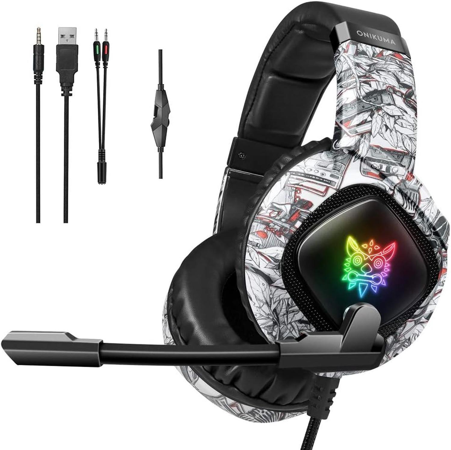 AUDIFONOS PERIFE RICOS GAMER ONIKUMA K19 RGB - 6