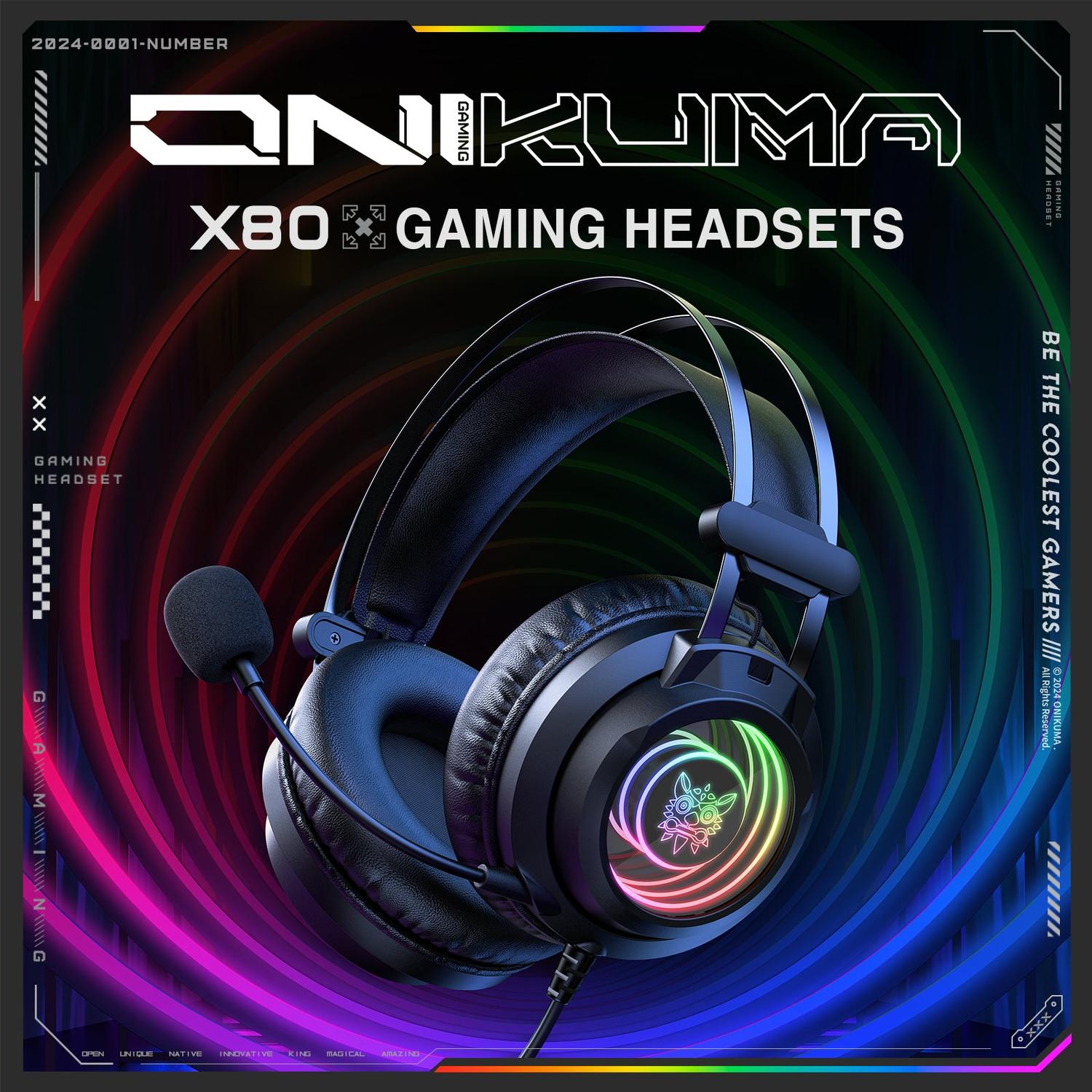 AUDIFONOS PERIFE RICOS GAMER ONIKUMA X80 - 6