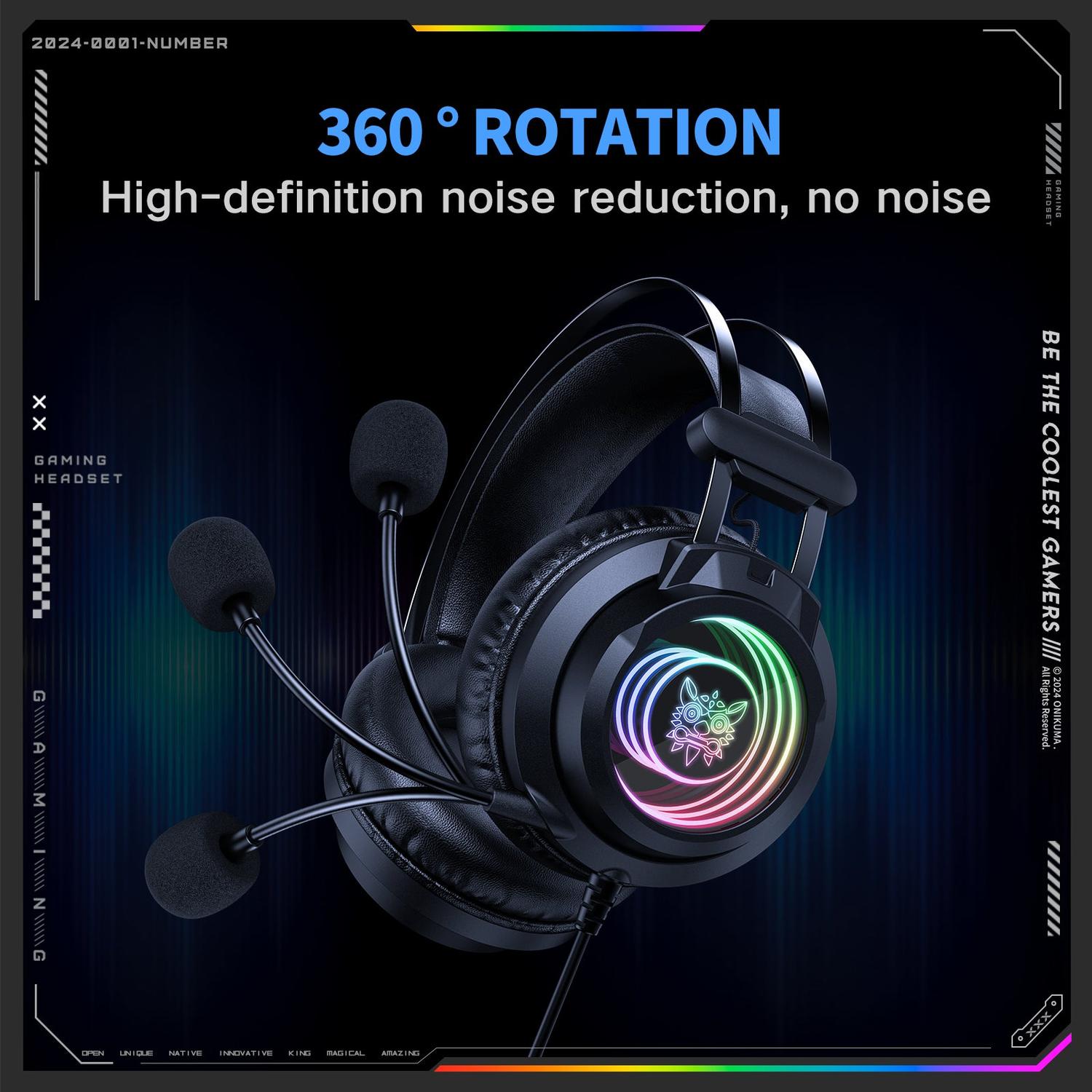 AUDIFONOS PERIFE RICOS GAMER ONIKUMA X80 - 7