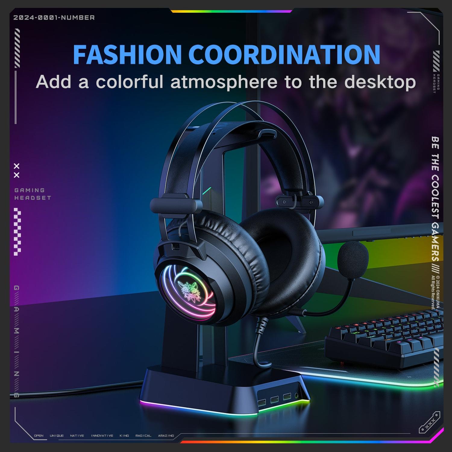 AUDIFONOS PERIFE RICOS GAMER ONIKUMA X80 - 8