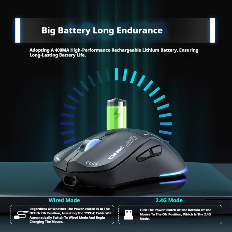 MOUSE GAMER INALAMBRICO ONIKUMA CW917 - 6