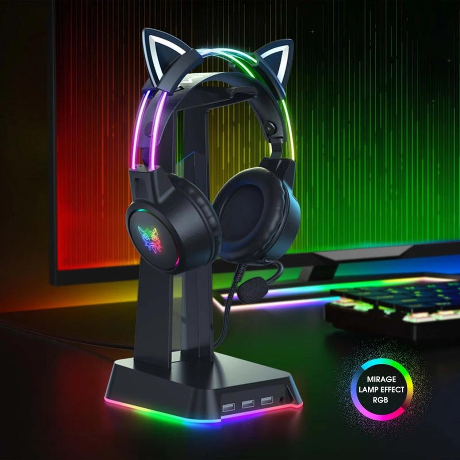 AUDIFONOS PERIFE RICOS GAMER ONIKUMA X15 PRO CAT EAR EDITION - 4