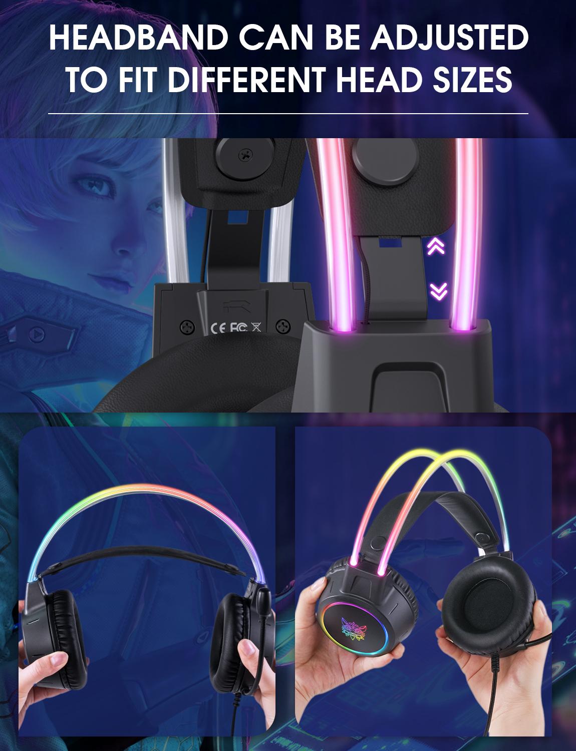 AUDIFONOS PERIFE RICOS GAMER ONIKUMA X15 PRO RGB - 4