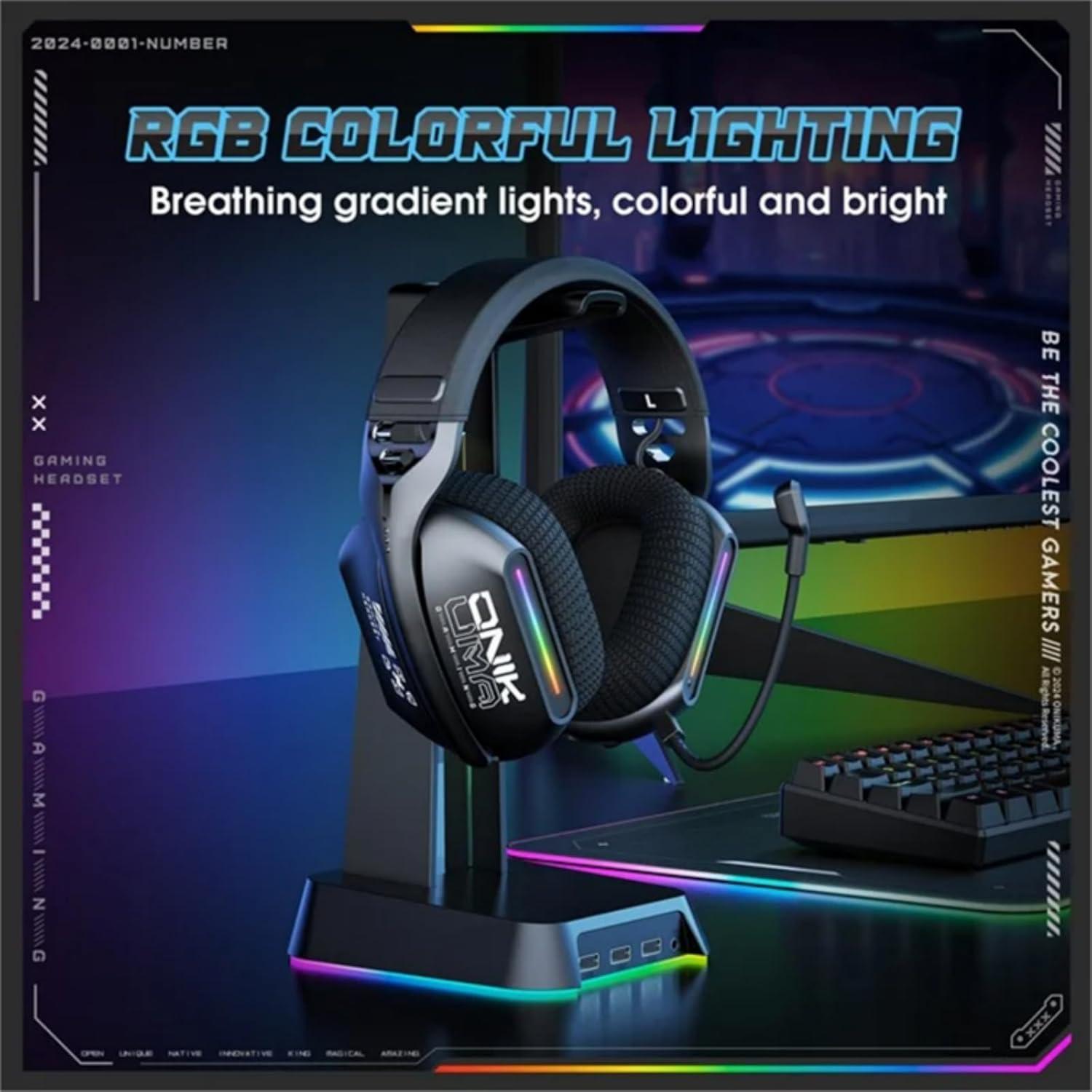 AUDIFONOS PERIFE RICOS GAMER ONIKUMA GT808 TRIMODE - 7