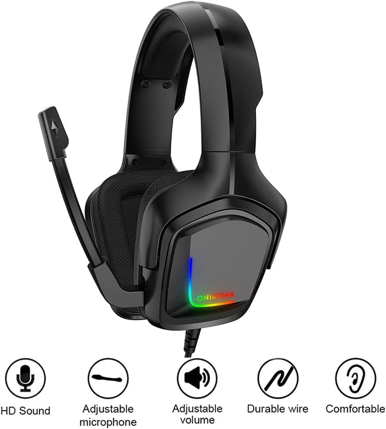AUDIFONOS PERIFE RICOS GAMER ONIKUMA K20 RGB - 2