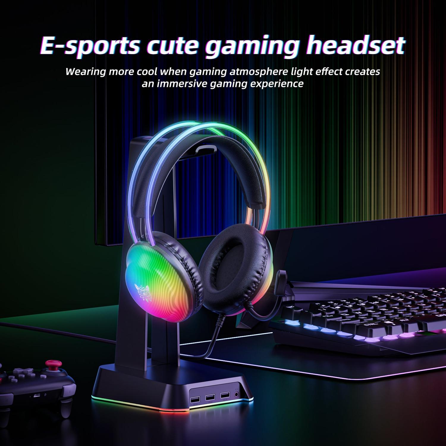 AUDIFONOS PERIFE RICOS GAMER ONIKUMA X29 RGB - 7