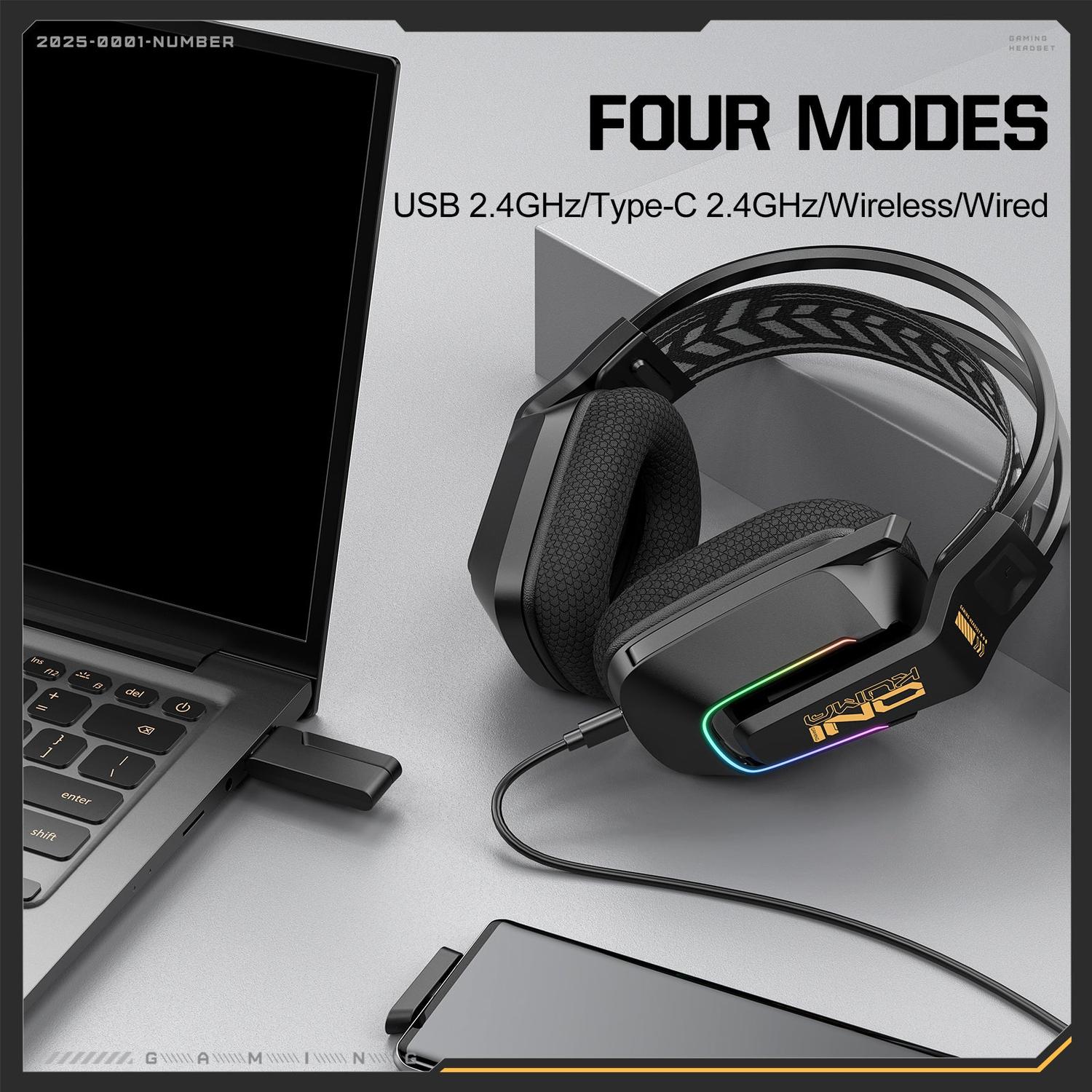 AUDIFONOS PERIFE RICOS GAMER ONIKUMA GT828 MULTI MODE - 8