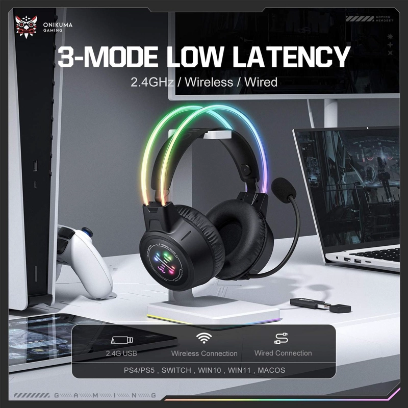 AUDIFONOS PERIFE RICOS GAMER ONIKUMA GT889 - 5