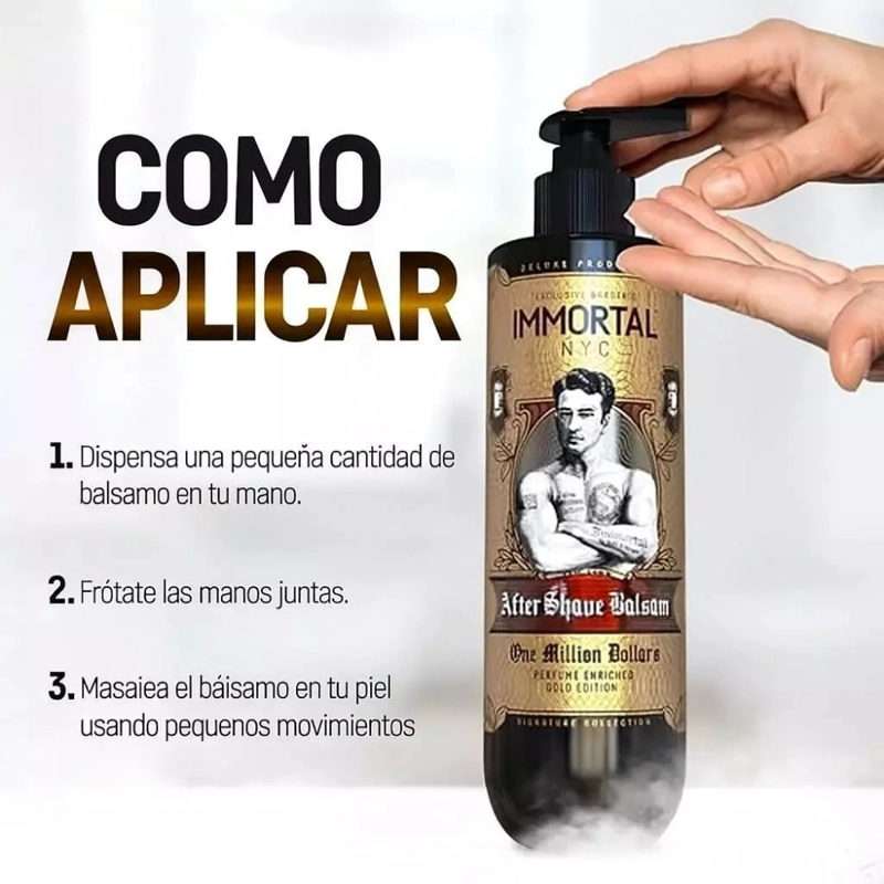 IMMORTAL NYC AFTERSHAVE BALSAM ONE MILLION DOLLARS 500 ML - 3