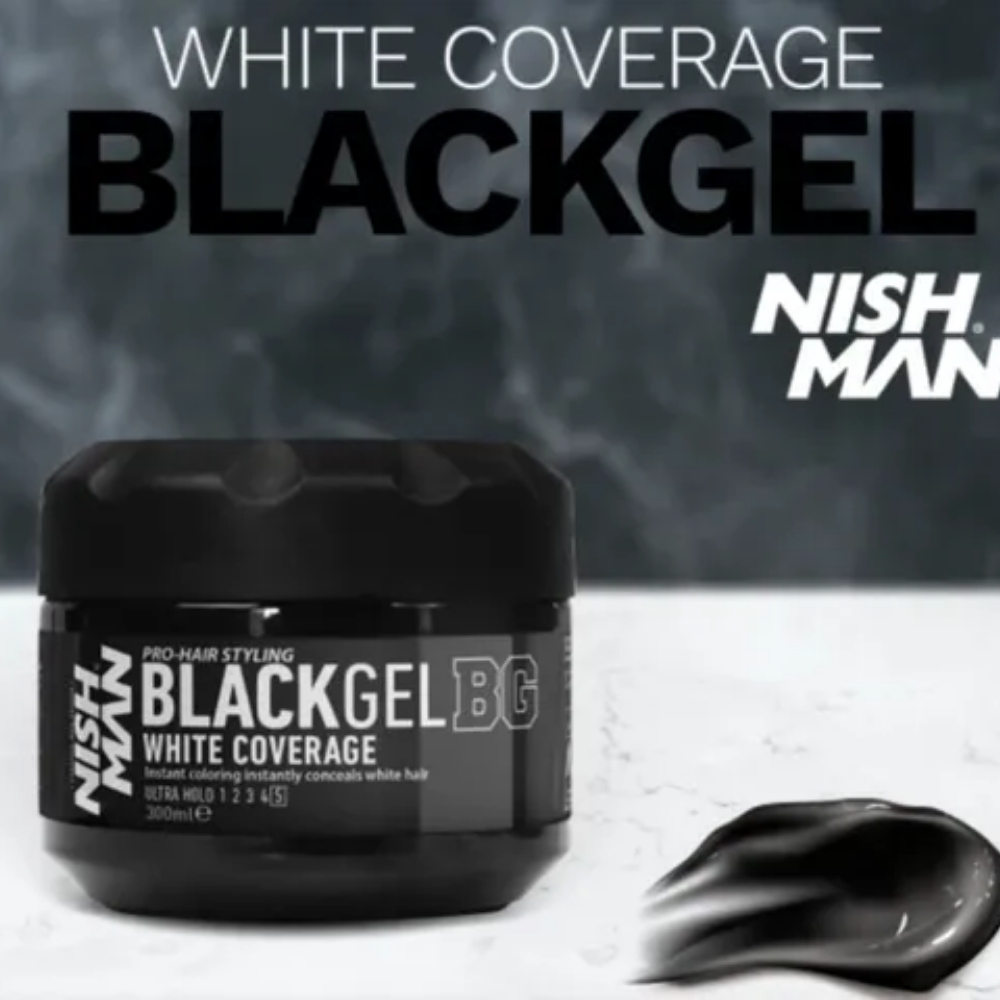CERA PARA PEINAR BLACK GEL CERA PARA PEINAR  NISHMAN - 2