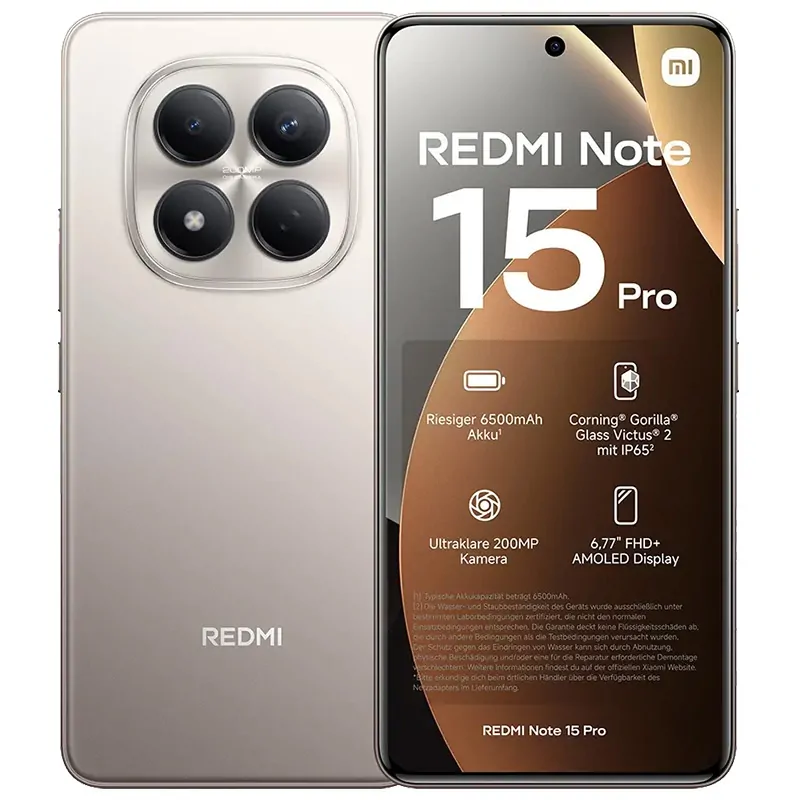 XIAOMI REDMI NOTE 15 PRO 8GB RAM 256GB ROM 4G 200MPX TITANIUM - 1