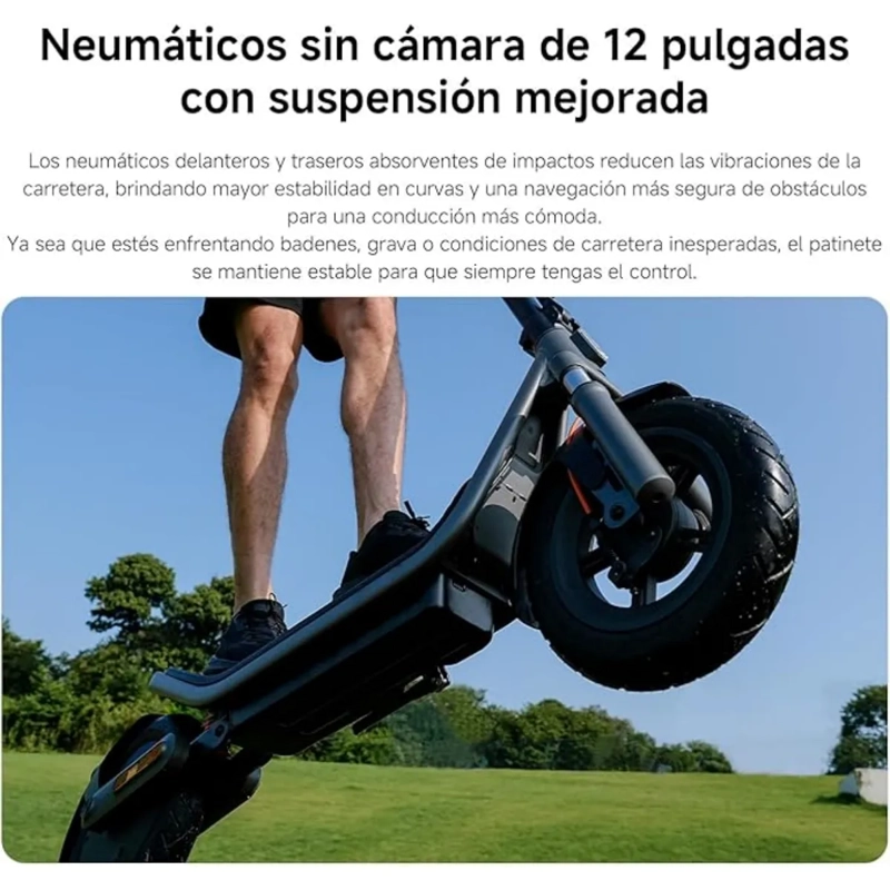 XIAOMI SCOOTER ELE CTRICO 6 PLEGABLE AUTONOMIA 45KM MAX 25KM/H NEUMATICOS 12' 800W SUSPENSION - 6