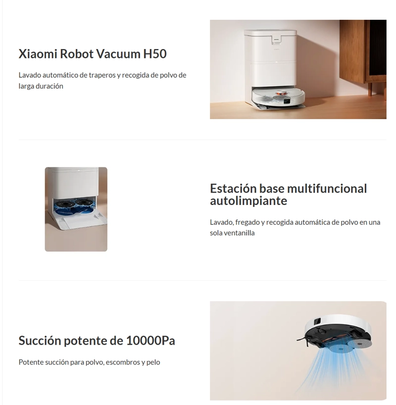 ROBOT ASPIRADOR XIAOMI H50 10000PA  - 2026 NUEVO - 4