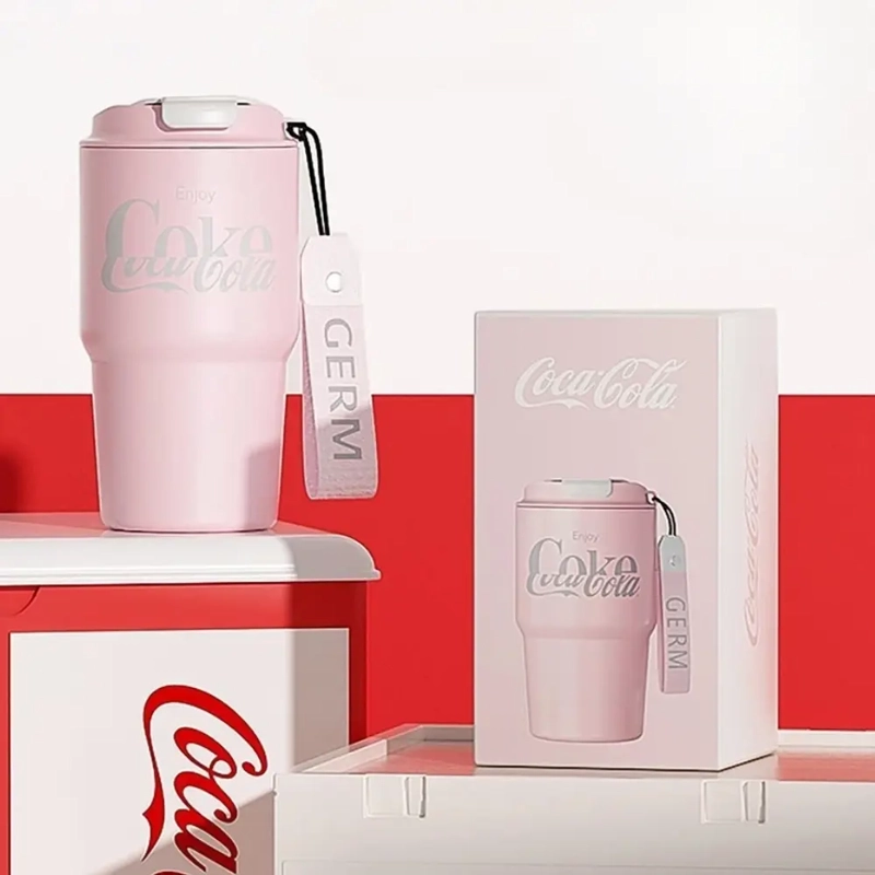 GERM X COCA-COLA 590ML ROSA, ACERO INOXIDABLE, DOBLE PARED - 3